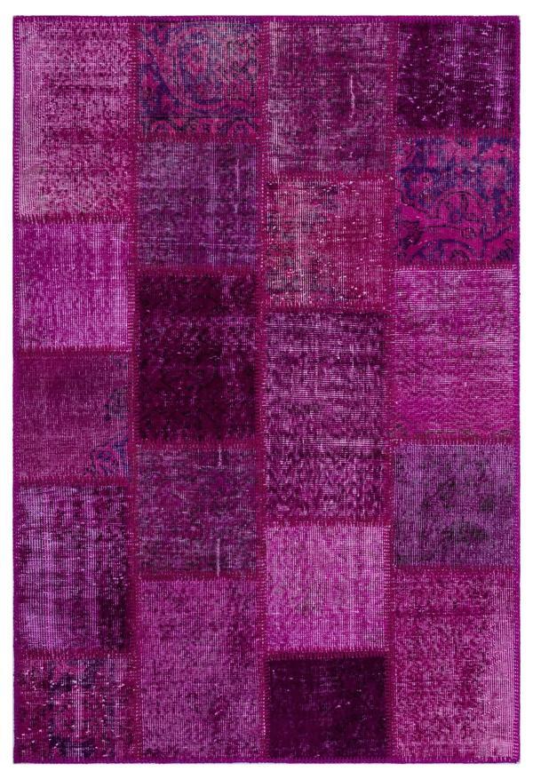 Iskece Pembe Eskitme Etnik Modern Desenli Yün Hav Toz Vermez Leke Tutmayan Salon Yolluk Mutfak El Dokuma Halı - Image 1