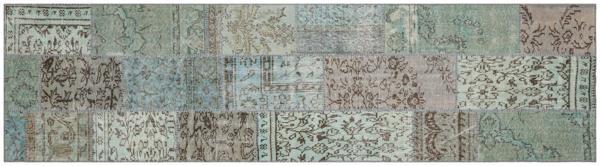 Yeşil Eskitme Etnik Modern Desenli Yün Hav Toz Vermez Leke Tutmayan Salon Yolluk Mutfak El Dokuma Halı - Image 1