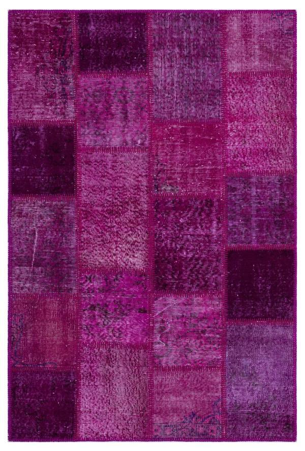Iskece Pembe Eskitme Etnik Modern Desenli Yün Hav Toz Vermez Leke Tutmayan Salon Yolluk Mutfak El Dokuma Halı - Image 1