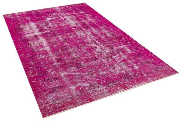 Pembe Eskitme Etnik Modern Desenli Yün Hav Toz Vermez Leke Tutmayan Salon Yolluk Mutfak El Dokuma Halı - Image 1
