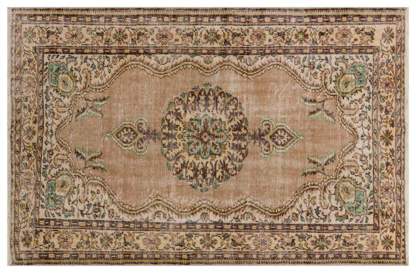 Kahverengi Patchwork Etnik Modern Desenli Yün Hav Toz Vermez Leke Tutmayan Salon Yolluk Mutfak El Dokuma Halı - Image 1