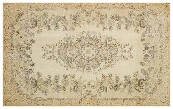 Bej Patchwork Etnik Modern Desenli Yün Hav Toz Vermez Leke Tutmayan Salon Yolluk Mutfak El Dokuma Halı - Image 1