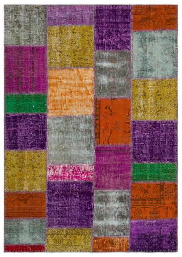 Iskece Bej Patchwork Etnik Modern Desenli Yün Hav Toz Vermez Leke Tutmayan Salon Yolluk Mutfak El Dokuma Halı - Image 1
