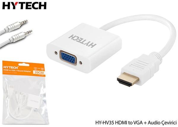 Hytech HY-HV35 HDMI to VGA + Audio Çevirici - Image 1