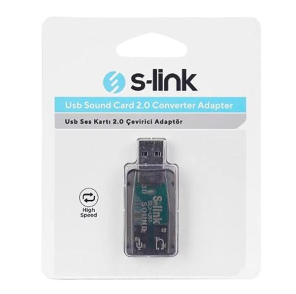 S-link SLX-U51 Usb Ses Kartı 2.0 Çevirici Adaptör - Image 1