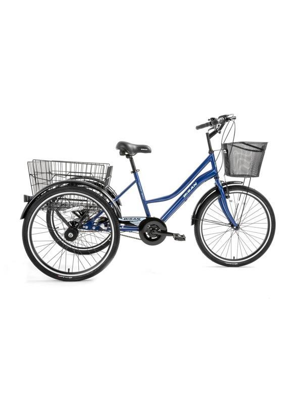 BİSAN PORTER ÜÇ TEKERLİ BİSİKLET 44CM V 24 JANT 3 VİTES LACİVERT BEYAZ - Image 1