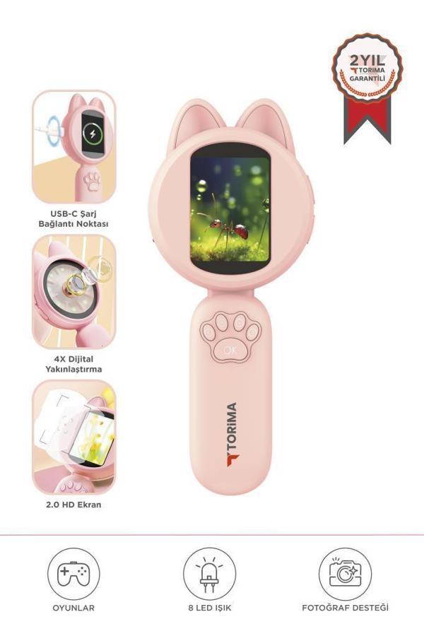Torima TSM-02 Pembe Mini Dijital Mikroskop - Image 1