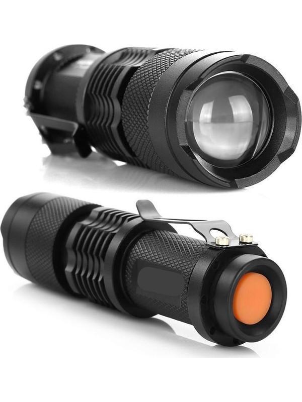 Su Geçirmez Ultra Güçlü Şarjlı El Feneri 2300 Lumens Q5 + Şarjlı Pil Hediyeli - Image 1