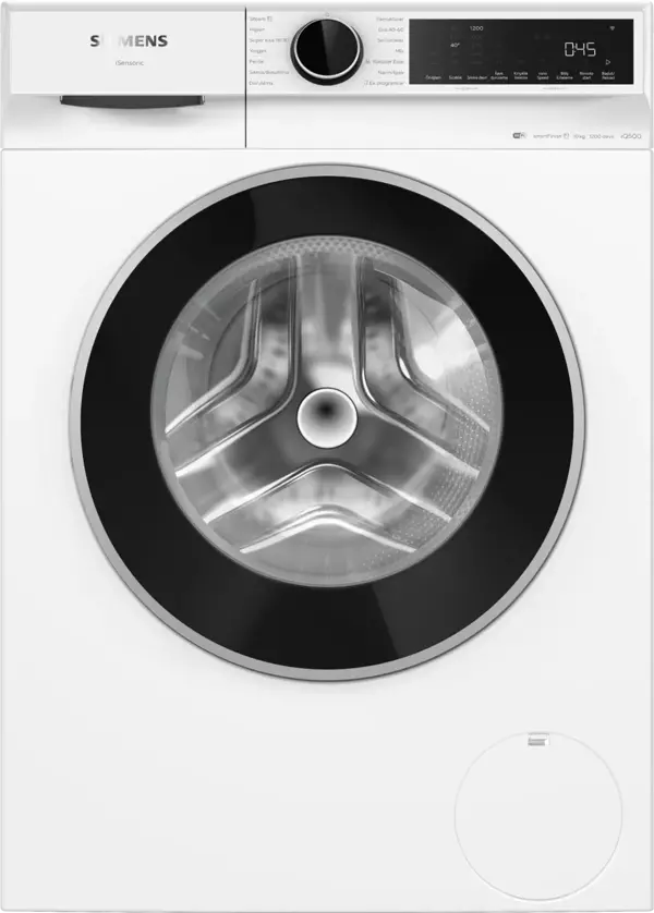 SİEMENS WG52K2Z0TR iQ500 Çamaşır Makinesi 10 kg 1200 dev./dak., Beyaz - Image 1