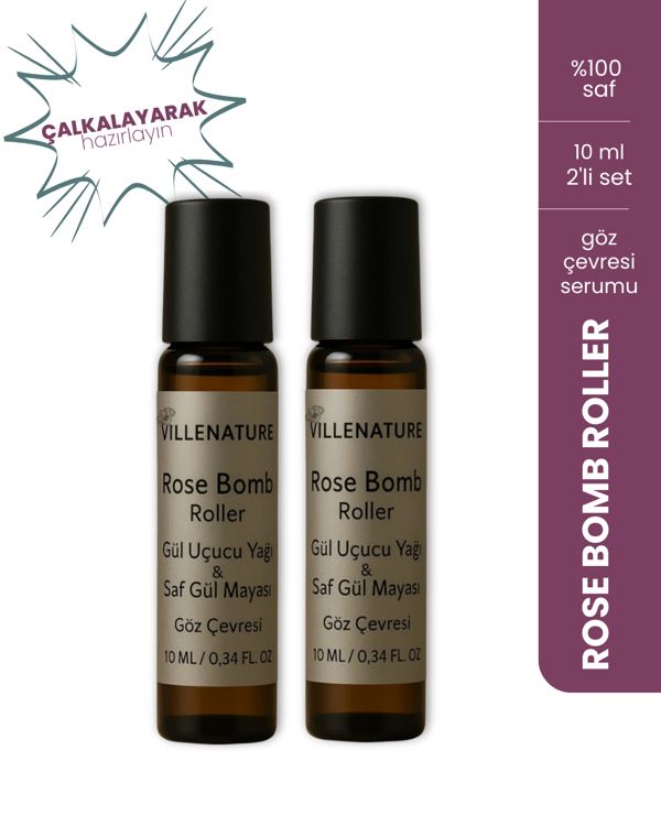 Vıllenature 2'Li Set Rose Bomb Roller (Rose Damascena) 10 Ml - Image 1