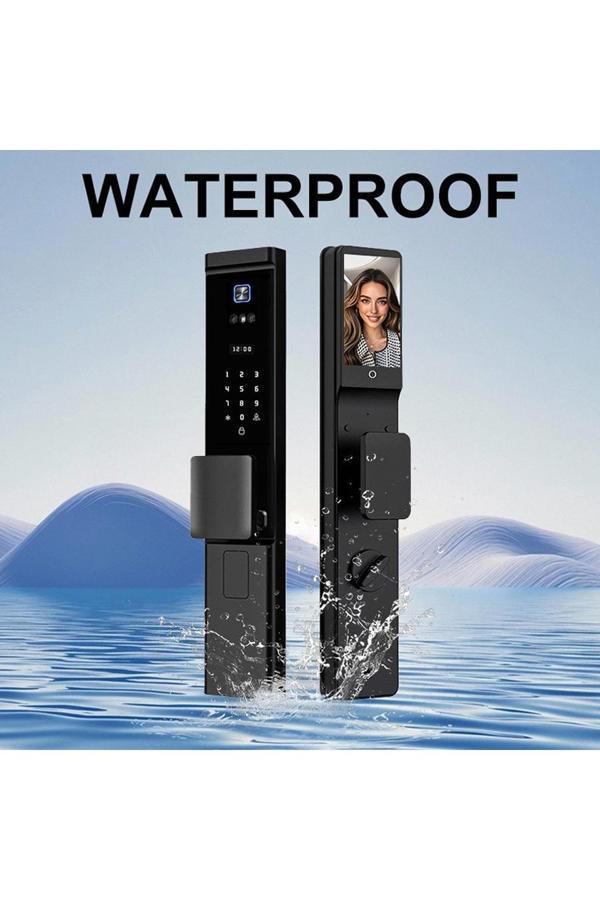 Akıllı Kapı Kilidi Yüz Tanıma, Parmak İzi, Şifre, Kart ve Uygulama - Image 1