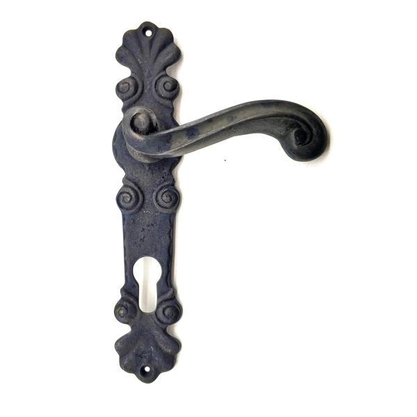 Antika Tarz Dekoratif Pirinç Okyanus Yale Kapı Kolu - 230x46 Mm, Oksit - Image 1