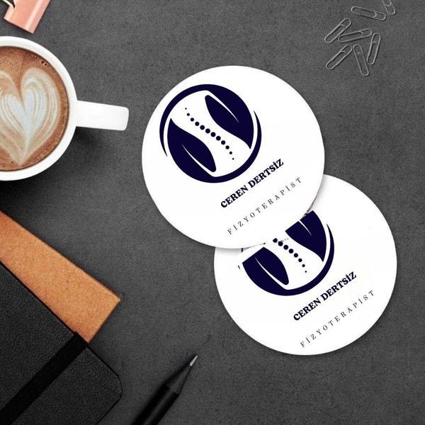 Fizyoterapistlere Özel 2’li MDF Bardak Altlığı Seti - Image 1