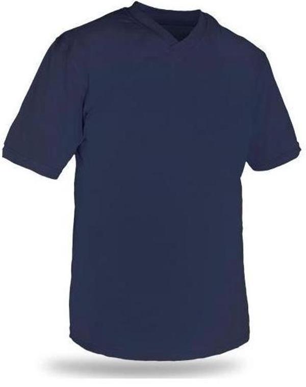 T-shirt V Yaka Kısakol %100 Pamuk Cepli Lacivert - Image 1