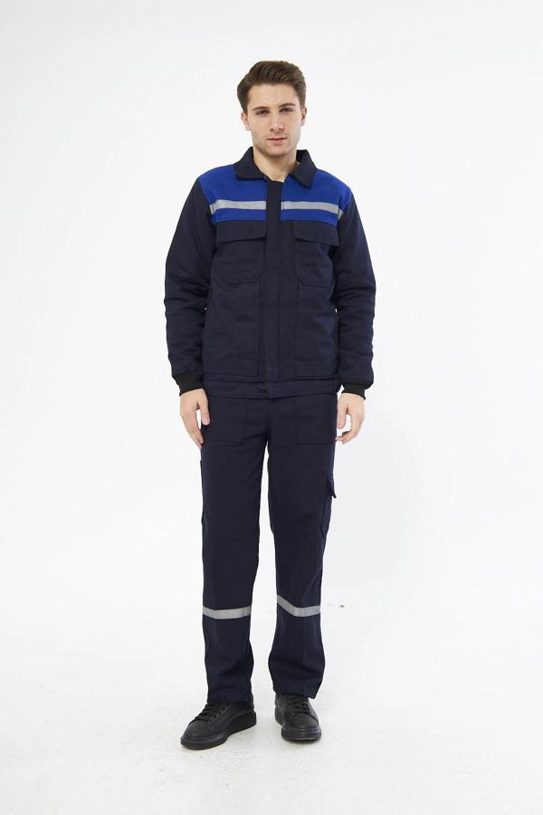 İş Takımı 7/7 Gabardin %100 Pamuk Kapitoneli Reflektörlü Kışlık - Image 1