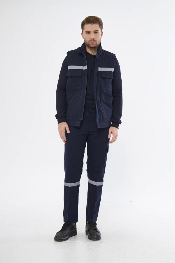 İş Takımı 7/7 Gabardin %100 Pamuk Kapitoneli Reflektörlü Kışlık - Image 1