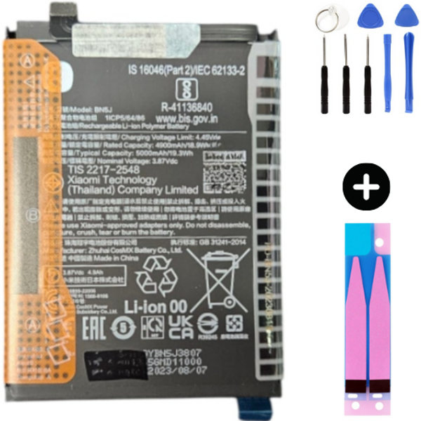 Xiaomi Pocophone Poco M6 4G BN5T Uyumlu A Kalite Batarya Pil + Montaj Seti - Image 1