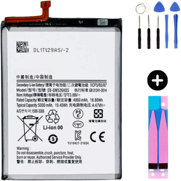 Samsung Galaxy M52 5G M526f Uyumlu Güçlendirilmiş İthal Pil + Montaj Seti - Image 1
