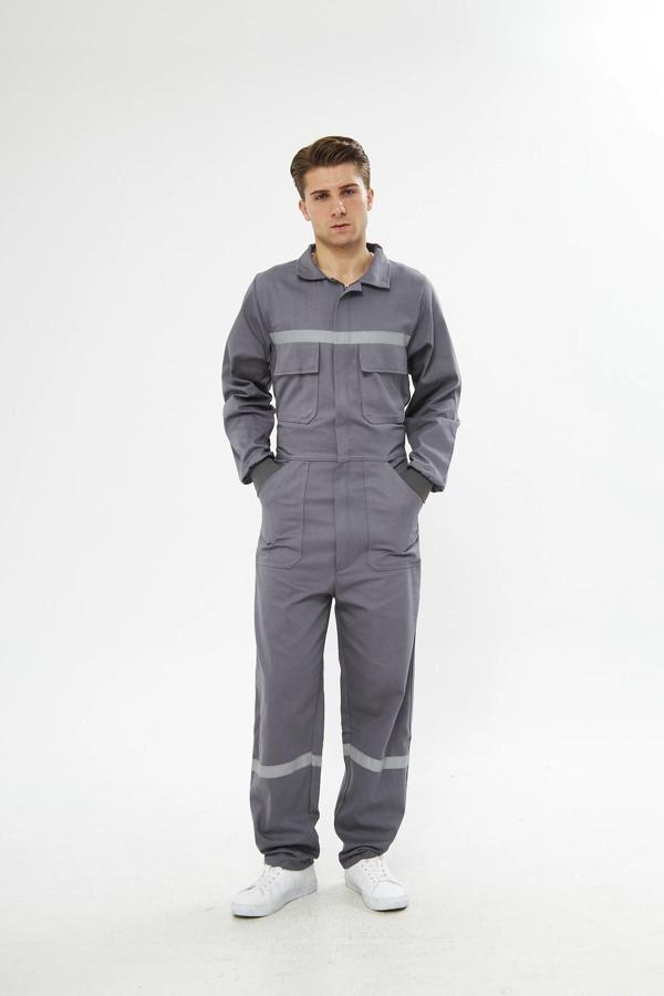 Orange Safety Gri Bütün  İş Tulumu 12/16 Gabardin - Image 1
