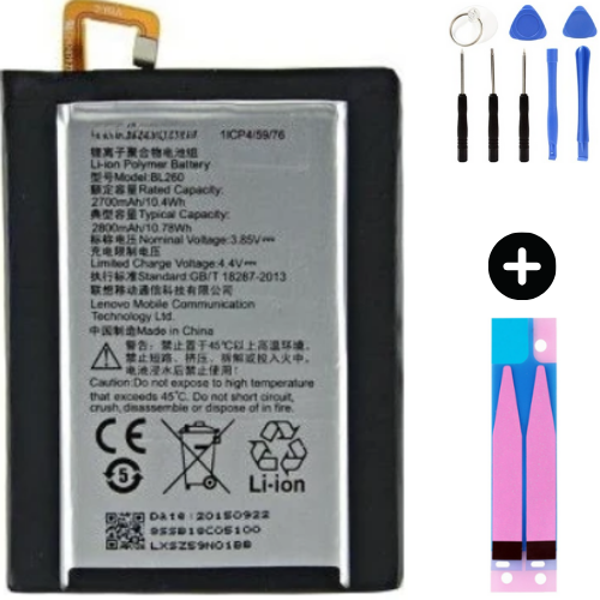 Lenovo S1 Lite Uyumlu Güçlendirilmiş İthal Pil + Montaj Seti - Image 1