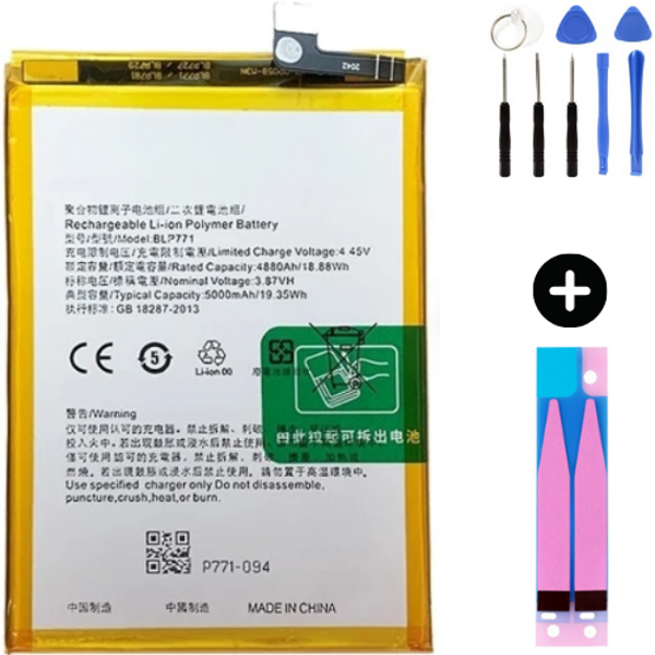 Realme C25Y BLP771 Uyumlu Güçlendirilmiş İthal Pil + Montaj Seti - Image 1
