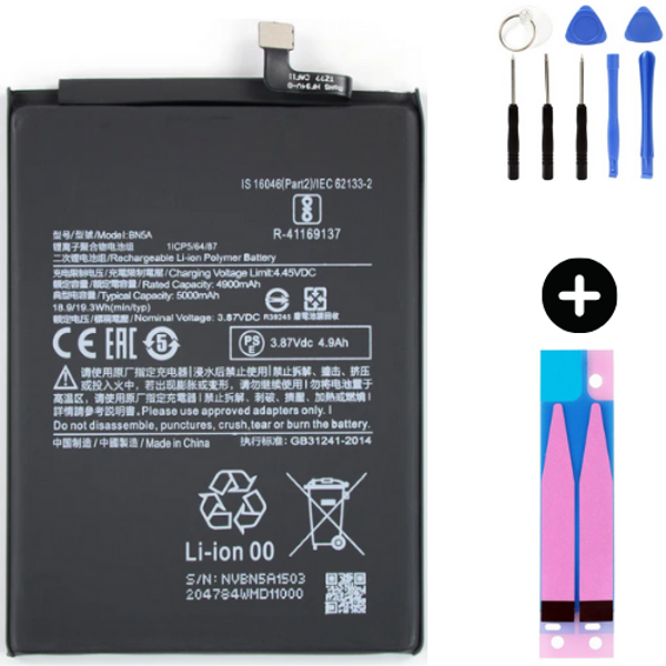 Xiaomi Redmi 10 2022 BN5A Uyumlu Güçlendirilmiş İthal Pil + Montaj Seti - Image 1