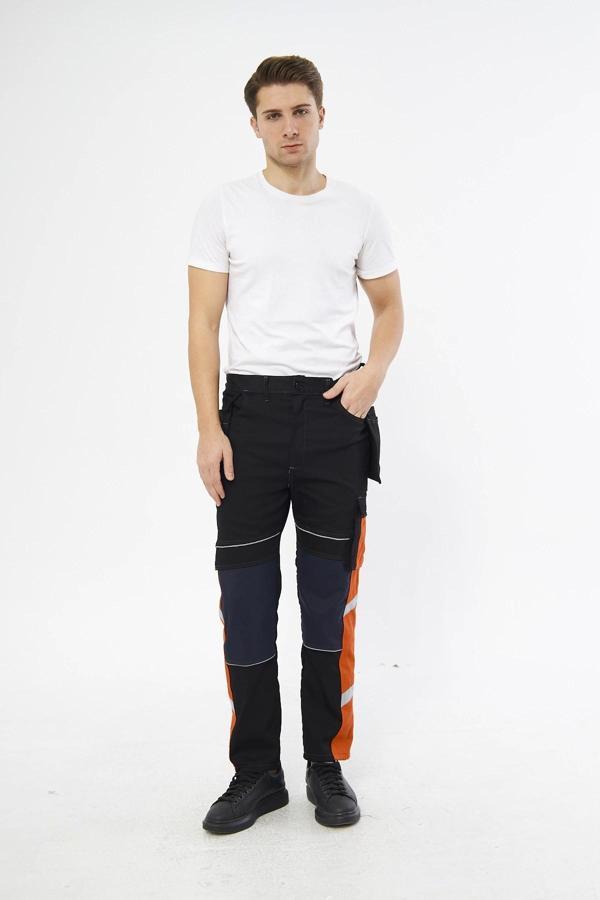 Orange Safety Harman Karışımı Likrali Tactical Pantolon - Image 1