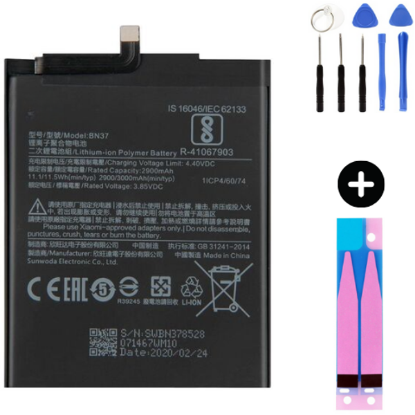 Xiaomi Redmi 6A BN37 Uyumlu A Kalite Batarya Pil + Montaj Seti - Image 1