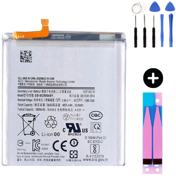 Samsung Galaxy S21 Ultra G998b Uyumlu Güçlendirilmiş İthal Pil + Montaj Seti - Image 1