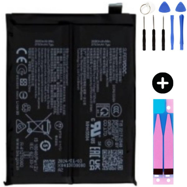 Oneplus 12R Uyumlu Güçlendirilmiş İthal Pil + Montaj Seti - Image 1