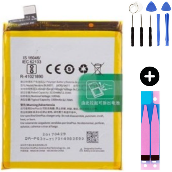 Oneplus 5T Uyumlu A Kalite Batarya Pil + Montaj Seti - Image 1