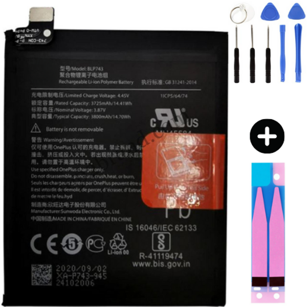 Oneplus 7T BLP743 Uyumlu A Kalite Batarya Pil + Montaj Seti - Image 1