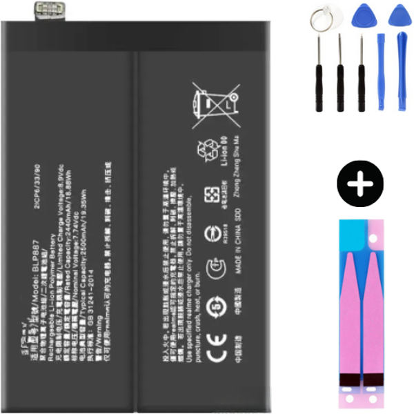 Realme GT 2 Pro BLP887 Uyumlu A Kalite Batarya Pil + Montaj Seti - Image 1