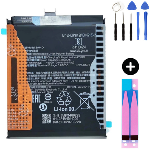 Xiaomi Redmi K30 Pro BM4Q Uyumlu Güçlendirilmiş İthal Pil + Montaj Seti - Image 1