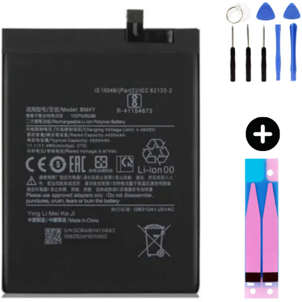 Xiaomi Redmi K40 BM4Y Uyumlu A Kalite Batarya Pil + Montaj Seti - Image 1