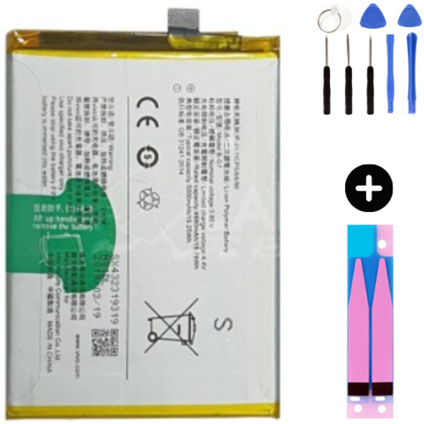 Vivo Y11s Uyumlu Uyumlu A Kalite Batarya Pil + Montaj Seti - Image 1
