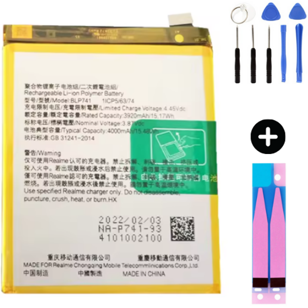Realme XT BLP741 Uyumlu A Kalite Batarya Pil + Montaj Seti - Image 1