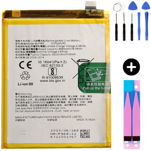 Oneplus Nord Ce 3 Uyumlu Güçlendirilmiş İthal Pil + Montaj Seti - Image 1