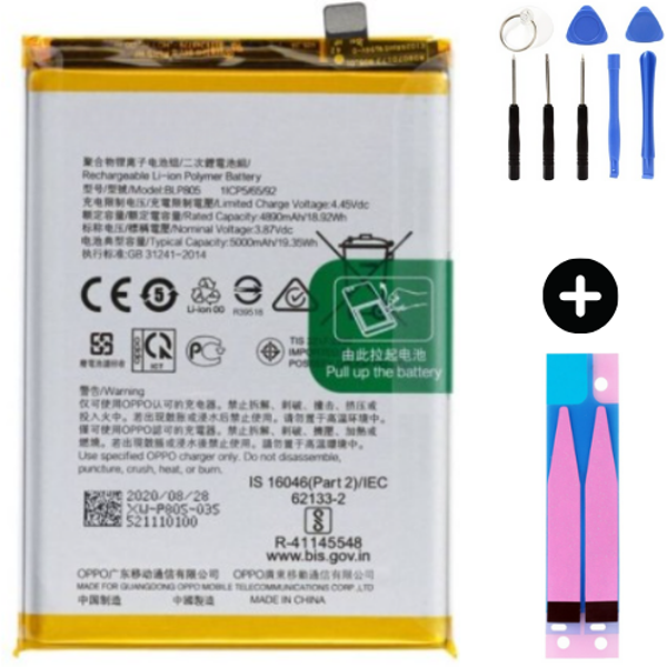 Oppo A16s BLP805 Uyumlu A Kalite Batarya Pil + Montaj Seti - Image 1