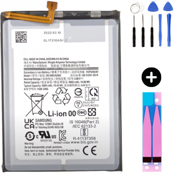 Samsung A73 Güçlenedirilmiş İthal Pil + Montaj Seti - Image 1