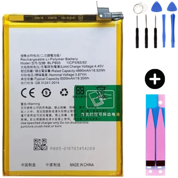 Oppo A55 BLP805 Uyumlu A Kalite Batarya Pil + Montaj Seti - Image 1
