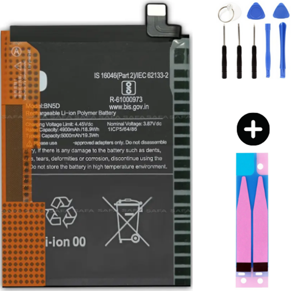 Xiaomi Redmi Note 12S BN5D Uyumlu Güçlendirilmiş İthal Pil + Montaj Seti - Image 1