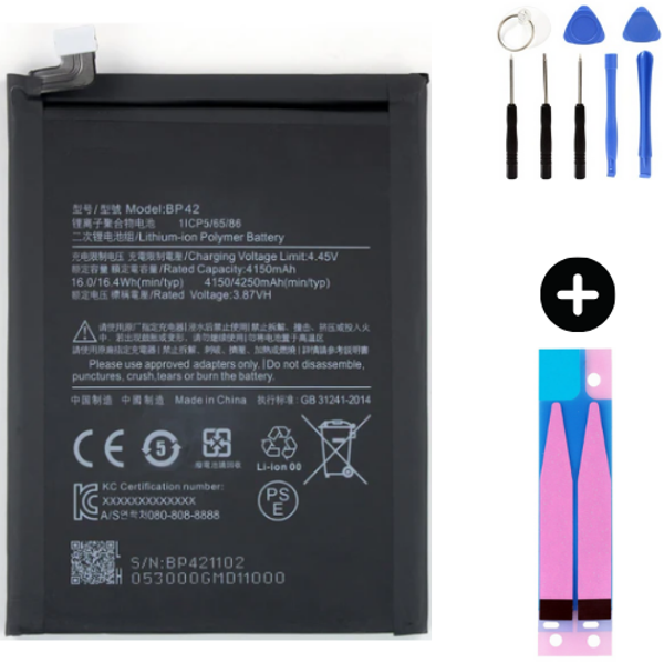Xiaomi Mi 11 Lite 5G BP42 Uyumlu Güçlendirilmiş İthal Pil + Montaj Seti - Image 1