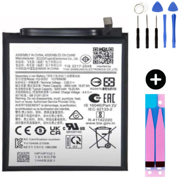 Samsung Galaxy A05 A055 Uyumlu Güçlendirilmiş İthal Pil + Montaj Seti - Image 1
