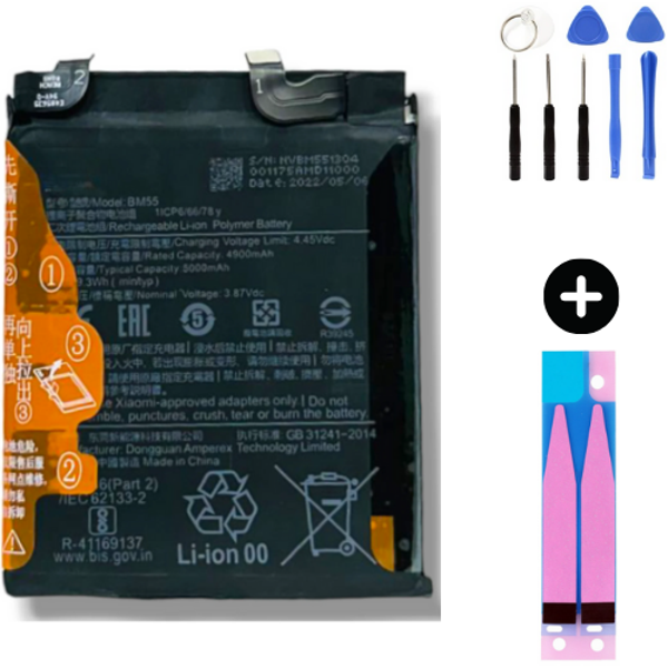 Xiaomi Mi 11 Pro BM55 Uyumlu Güçlendirilmiş İthal Pil + Montaj Seti - Image 1