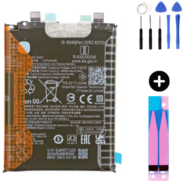 Xiaomi Mi 13T BM5T Uyumlu Güçlendirilmiş İthal Pil + Montaj Seti - Image 1