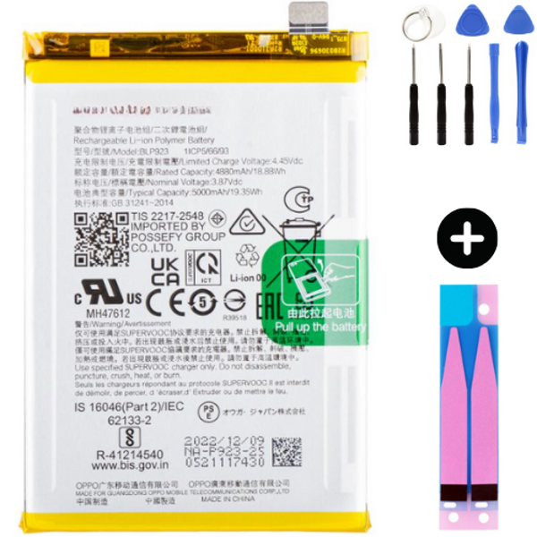 Oppo A97 BLP925 Uyumlu A Kalite Batarya Pil + Montaj Seti - Image 1