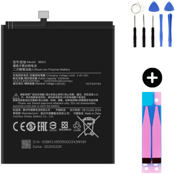 Xiaomi Mi 8 Lite BM3J Uyumlu Güçlendirilmiş İthal Pil + Montaj Seti - Image 1