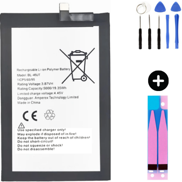Tecno Camon 18P BL-49JT Uyumlu A Kalite Batarya Pil + Montaj Seti - Image 1