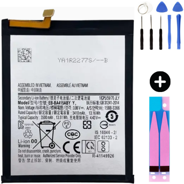 Samsung Galaxy A41 A415f Uyumlu Güçlendirilmiş İthal Pil + Montaj Seti - Image 1